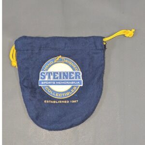 Steiner Sports Memorabilia Navy Blue Felt Drawstring Baseball Pouch Bag
